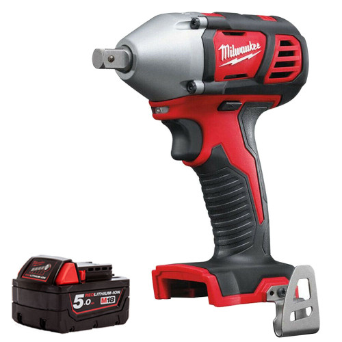 Milwaukee M18BIW12-0 18V 1/2" Impact Wrench with 1 x 5.0Ah Battery Milwaukee M18BIW12-0 18V 1/2" Impact Wrench with 1 x 5.0Ah Battery