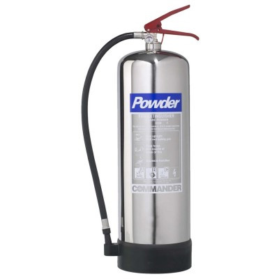 Contempo 9kg Powder Extinguisher - Stainless Steel