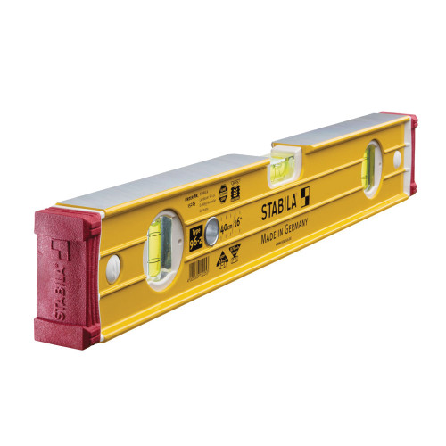 Stabila STB96240 40cm / 16in Double Plumb Ribbed Box Section Level - 15225 - MonkeyTools