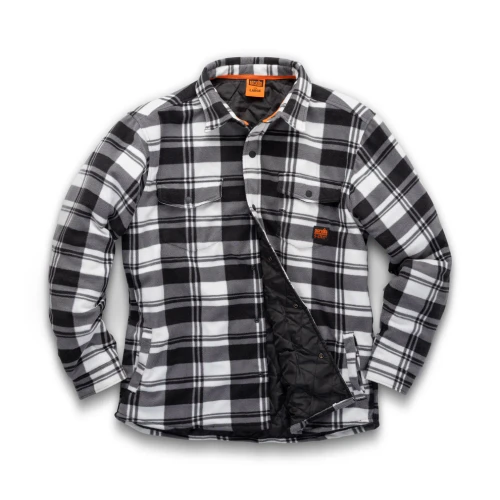 Scruffs Worker Padded Check Shirt - Black/White