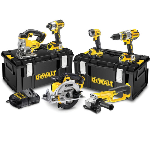 Dewalt DCK694P3-GB 18V XR Brushless 6 Piece Kit with 3 x 5.0Ah Battery Charger & Case - MonkeyTools