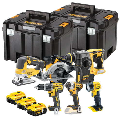 DeWalt DCK690P3T 18V Brushless 6 Piece Tool Kit with 3 x 5.0Ah Batteries - MonkeyTools