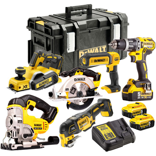 Dewalt DCK665P3T 18V 6 Piece Power Tool Kit with 3 x 5.0Ah Battery Charger & Toughsystem Kit - MonkeyTools