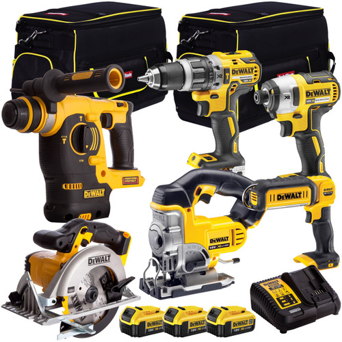 Dewalt DCK699M3TB 18V 6 Piece Combo Kit with 3 x 4.0Ah Batteries Charger & Bag - MonkeyTools
