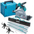 Makita SP001GZ03 40V Brushless Plunge Saw With 2 x Guide Rail, Clamp, Bag & Case - MonkeyTools