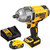 Dewalt DCF900N 18V XR Brushless 1/2” High Torque Impact Wrench Hog Ring with 1 x 5.0Ah Battery & Charger - MonkeyTools