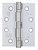 ECLIPSE SATIN CHROME GRADE 11 FIRE RATED BALL BEARING HINGES 102MM X 76MM 3 PACK - MonkeyTools