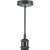 KNIGHTSBRIDGE VINTAGE 6" PENDANT SET LIGHT FITTING ES BLACK NICKEL 3 1/2" - MonkeyTools