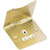 KNIGHTSBRIDGE FPR7UBBW 13A 1-GANG UNSWITCHED FLOOR SOCKET BRUSHED BRASS WITH WHITE INSERTS - MonkeyTools
