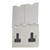 CONTACTUM 3377BSW 13A 2-GANG UNSWITCHED FLOOR SOCKET BRUSHED STEEL WITH WHITE INSERTS - MonkeyTools