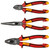 Milwaukee VDE Pliers 3pc Set Diagonal Cutter, Long Round Nose Plier, Combi Plier 4932464575 - MonkeyTools