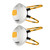 DEWALT DXIRFFP32 FFP3 DISPOSABLE PARTICULATE RESPIRATOR FACE MASK X2 PCS - MonkeyTools