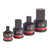 Milwaukee 4932480356 4 Piece 1/2" Shockwave™ Impact Duty Socket Adaptor Set - MonkeyTools