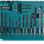 Makita 100 Piece Drill Bit Holesaw Masonry HSS Drill Socket Flat Bit Set + Case - MonkeyTools