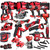 Milwaukee 18V 17 Piece Power Tool Kit with 5 x 5.0Ah Batteries T4TM-40 - MonkeyTools