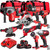Milwaukee 18V Cordless 8 Piece Tool Kit with 3 x 5.0Ah Batteries & Charger in Bag T4TM-4 - MonkeyTools