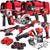 Milwaukee 18V Cordless 9 Piece Tool Kit with 4 x 5.0Ah Batteries & Charger in Bag T4TM-6