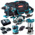 Makita 18V 6 Piece Cordless Power Tool Kit with 3 x 5.0Ah Battery Charger & bag T4TKIT-12878 - MonkeyTools