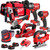 Milwaukee 18V Cordless 7 Piece Tool Kit with 3 x 5.0Ah Batteries & Charger in Bag T4TM-19 - MonkeyTools