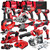 Milwaukee 18V Cordless 12 Piece Tool Kit with 4 x 5.0Ah Batteries & Charger in Bag T4TM-10