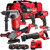 Milwaukee 18V Cordless 5 Piece Tool Kit with 3 x 5.0Ah Batteries & Charger in Bag T4TM-16 - MonkeyTools