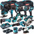 Makita 18V LXT 11 Piece Power Tool Kit with 4 x 5.0Ah Batteries T4TKIT-750 - MonkeyTools