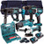 Makita 18V 6 Piece Kit with 3 x 5.0Ah Batteries Charger & Free 100 Accessory Set T4TKIT-7316 - MonkeyTools
