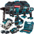 Makita 18V 6 Piece Kit 2 x 5.0Ah Batteries Charger & 100 Piece Drill Set T4TKIT-6568 - MonkeyTools