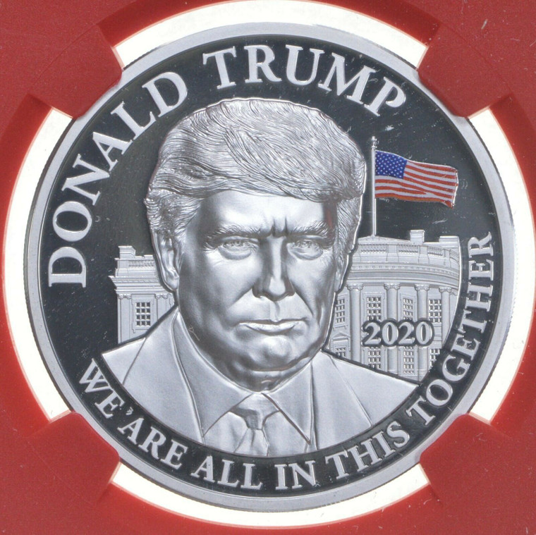 2020 CAMEROON Proof Silver DONALD TRUMP NGC PF70 HIGH RELIEF FDI 1