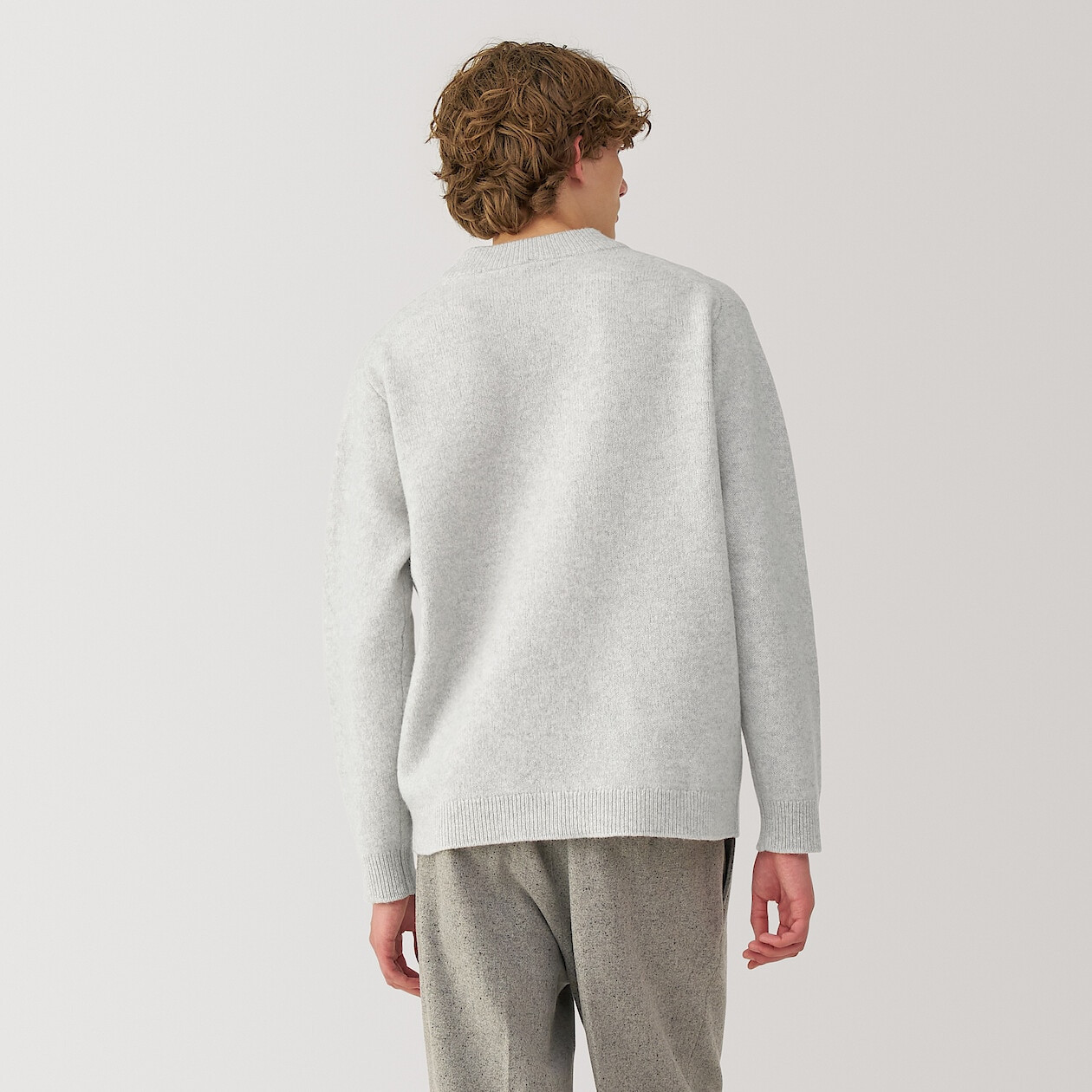 Suéter de cuello alto de lana compacta para hombre MUJI