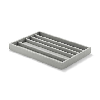 Bandeja de terciopelo para caja de almacenamiento de acrílico apilable de 2 cajones