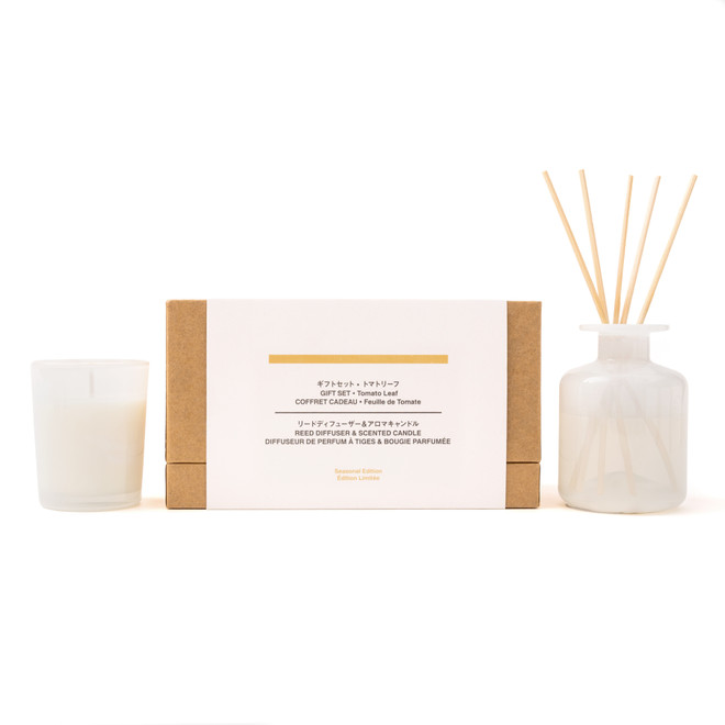 Set de regalo de fragancia para el hogar con aroma a hoja de tomate