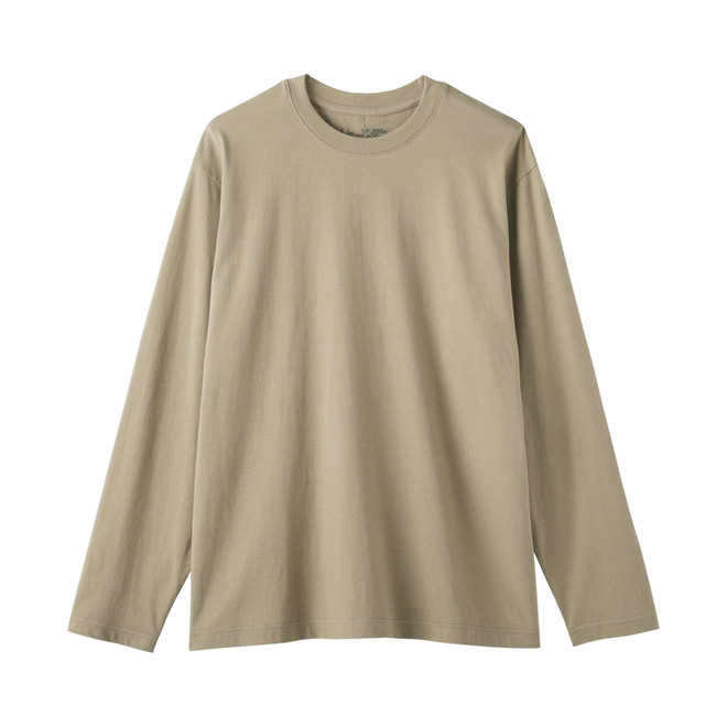 Camiseta de manga larga y acabado lavado para hombre