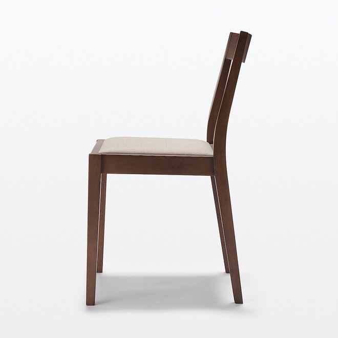 Silla de comedor de madera de caucho - Marrón