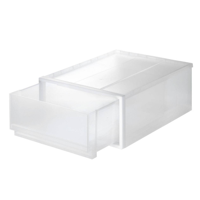 Cajón de almacenamiento apilable en PP ‐ 44.5cm ‐ estrecho  S