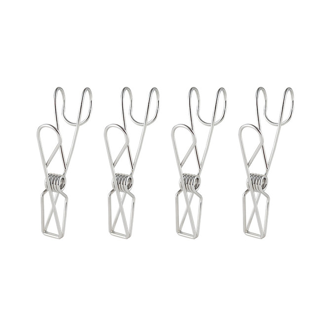 Pinza de aluminio con gancho ‐ 4 unidades