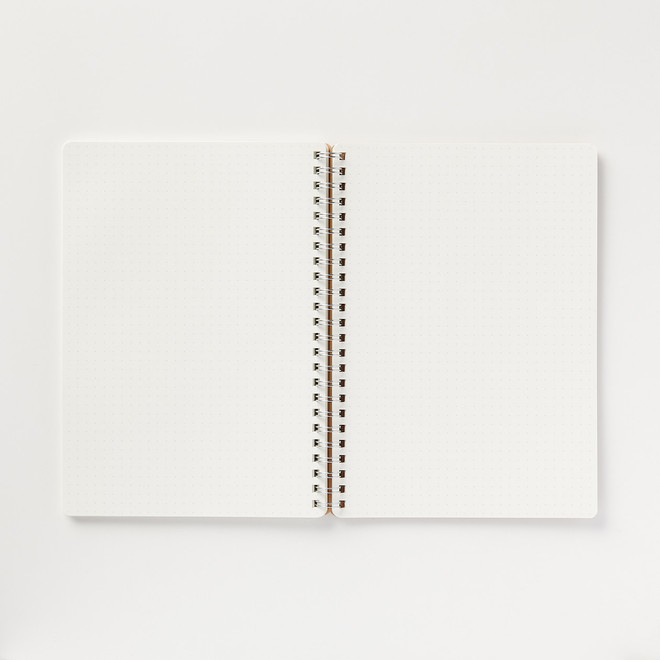 Cuaderno de papel a puntos con doble espiral
