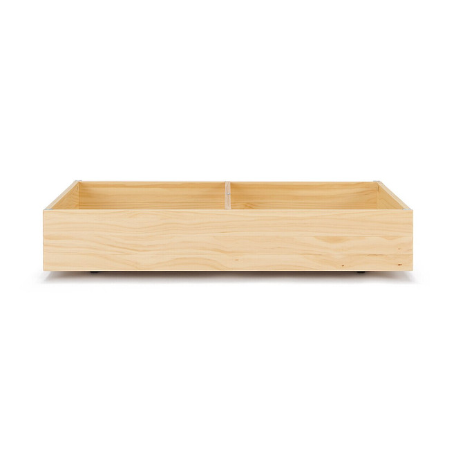 Cajón inferior de madera de pino con divisor