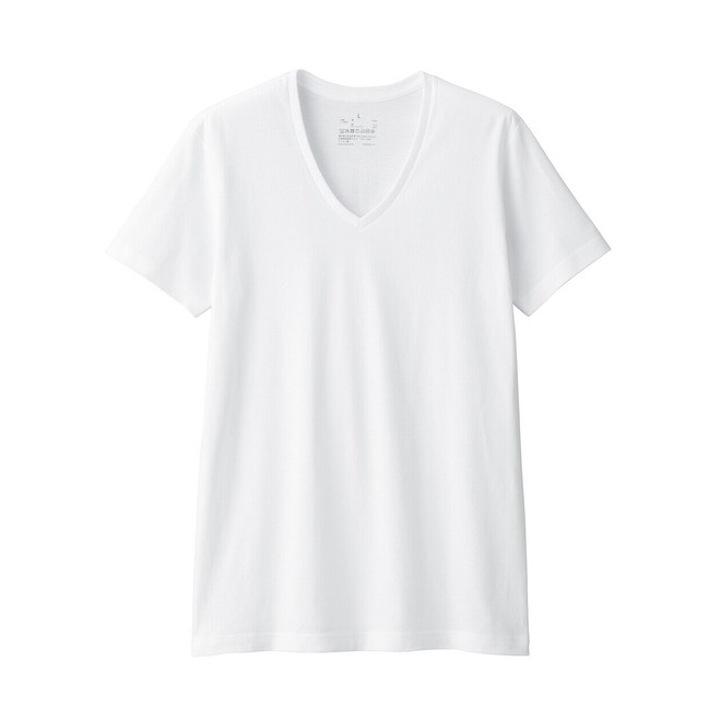 Camiseta de punto sin costuras lateral cuello V