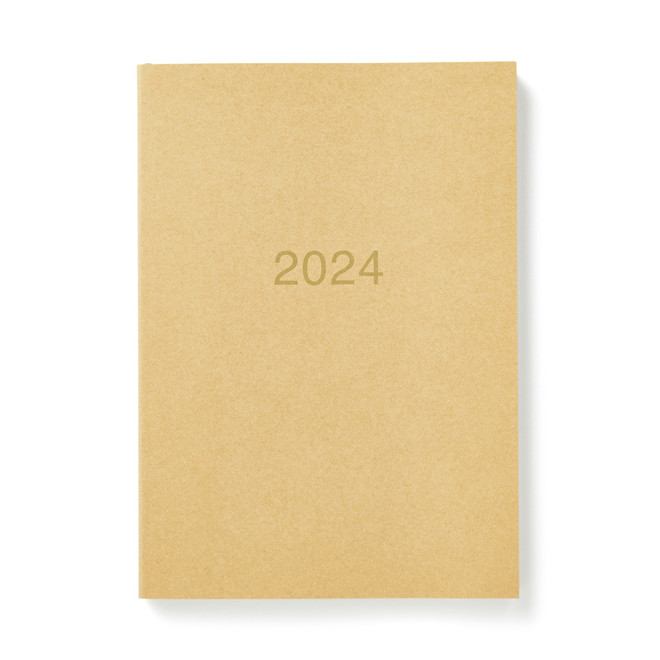 Planificador diario horizontal de 2024‐ Inicio en lunes, negro