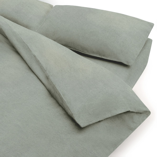 Fundas de almohada de algodón con acabado lavado