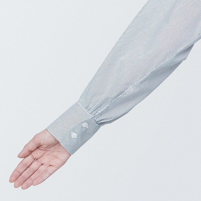 Blusa de manga larga de algodón de fácil cuidado para mujer