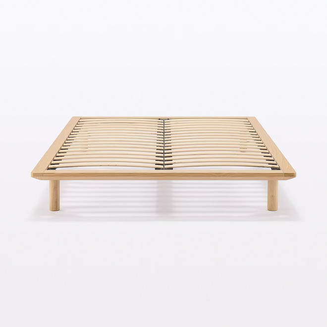 Cama de roble con plataforma Doble