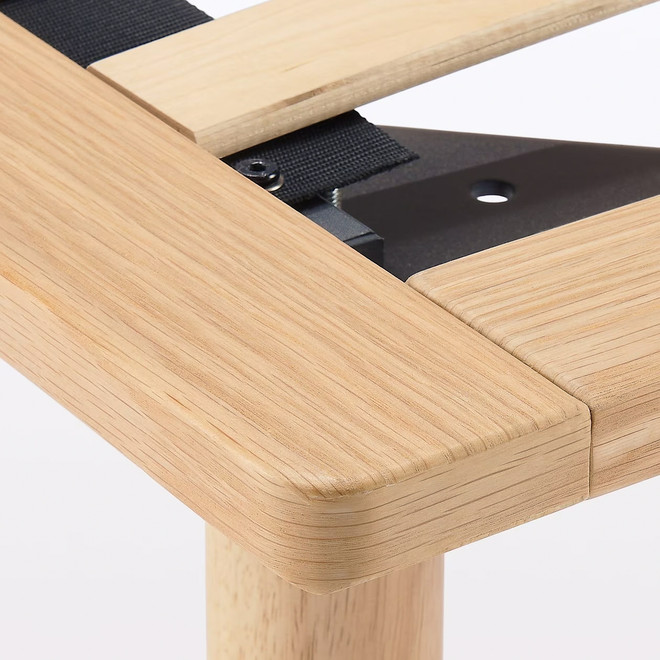 Cama de roble con plataforma Doble