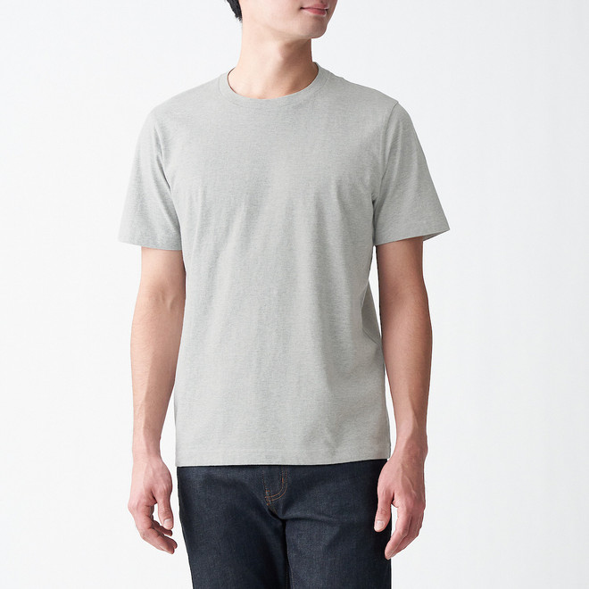 Camiseta de manga corta y cuello redondo en algodón