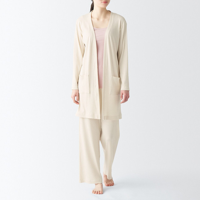 Women's Smooth Ribbed Long Cardigan