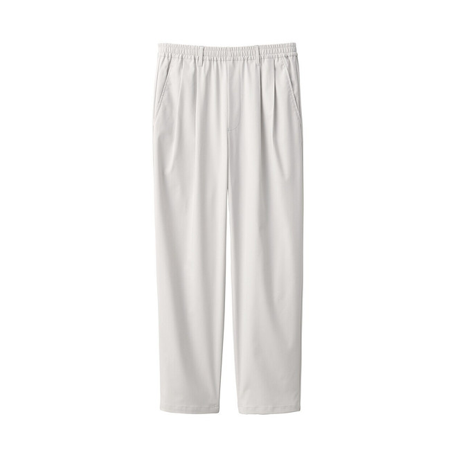 Men's Easy Fit Pleat Wide Leg Trousers