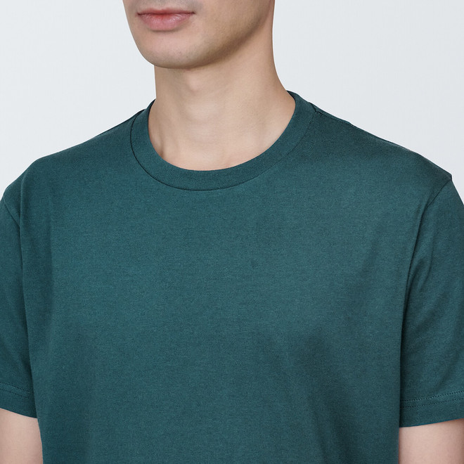Camiseta de algodón de manga corta y cuello redondo 24S