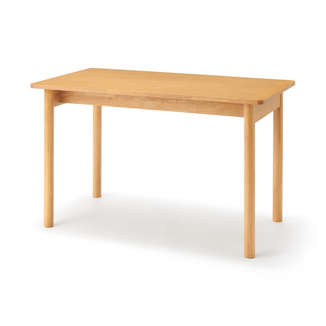 Mesa de madera de caucho rectangular pequeña