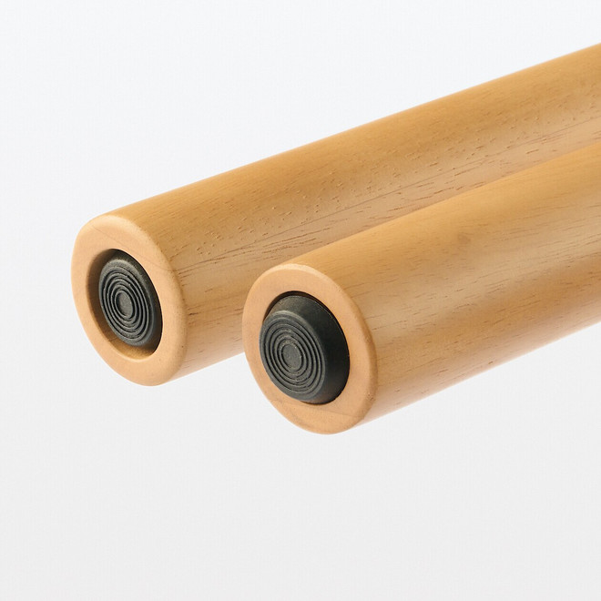 Mesa de madera de caucho rectangular pequeña